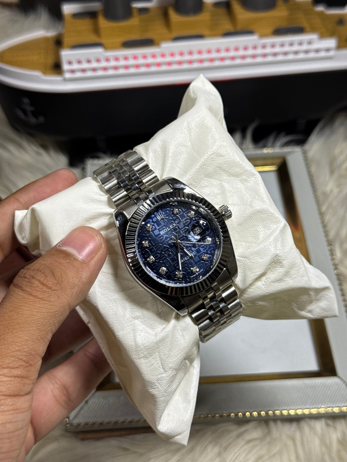 Rolex Datejust: Royal Blue Motif