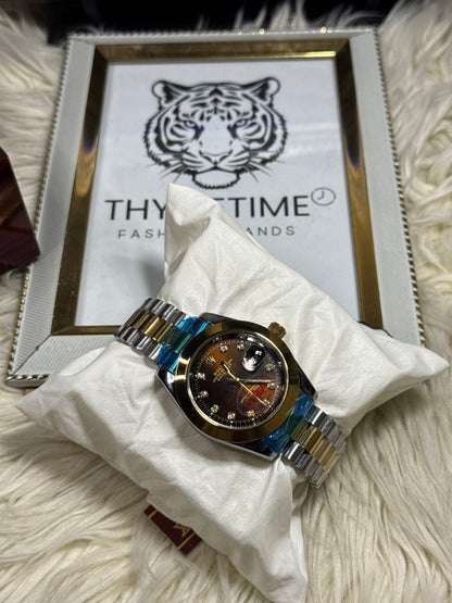 Rolex Datejust Chocolate & Gold
